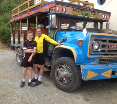 Roland Moodie Cycling on the  tour with redspokes